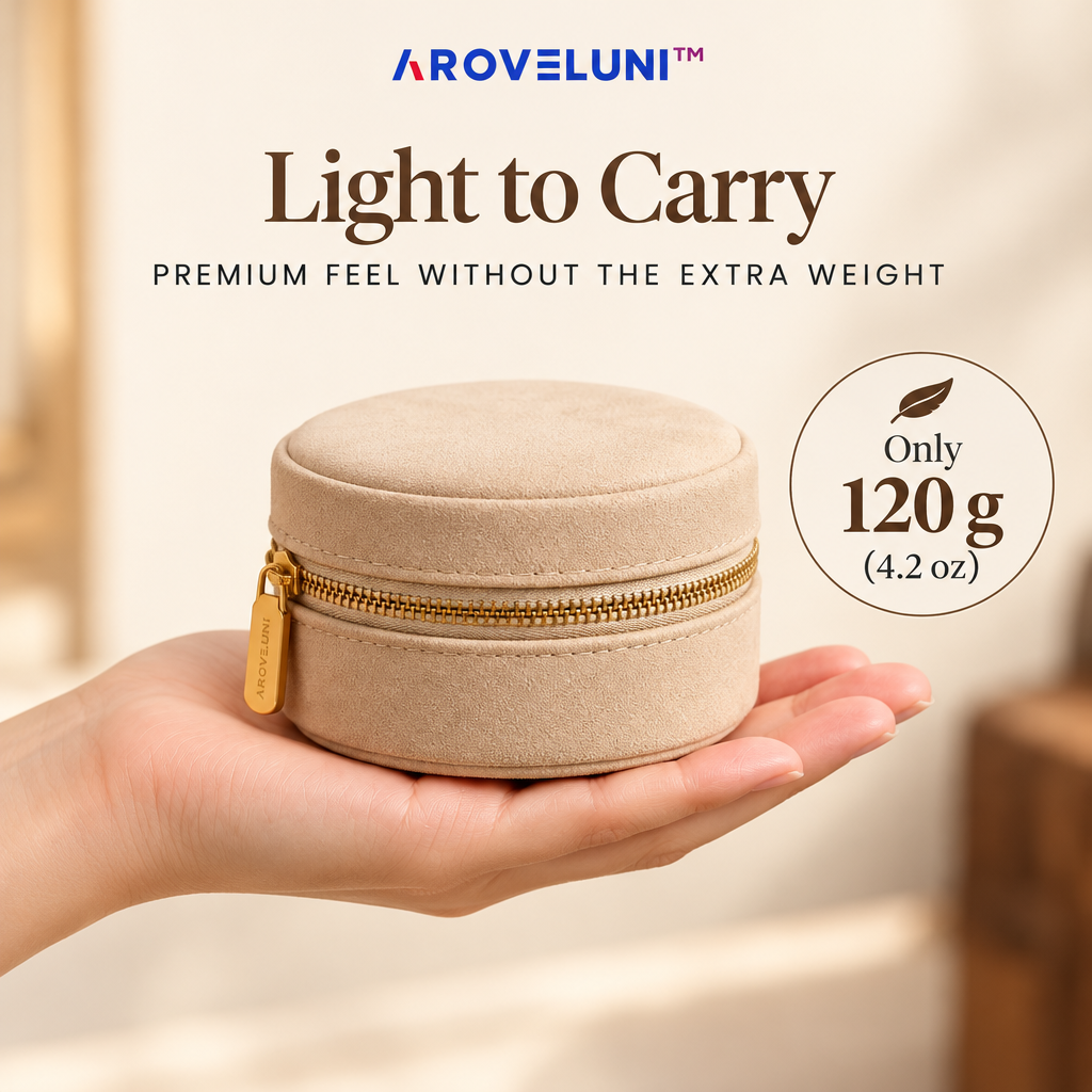 Aroveluni™ Voyage Case – Compact Travel Watch Holder with a Soft Protective Interior