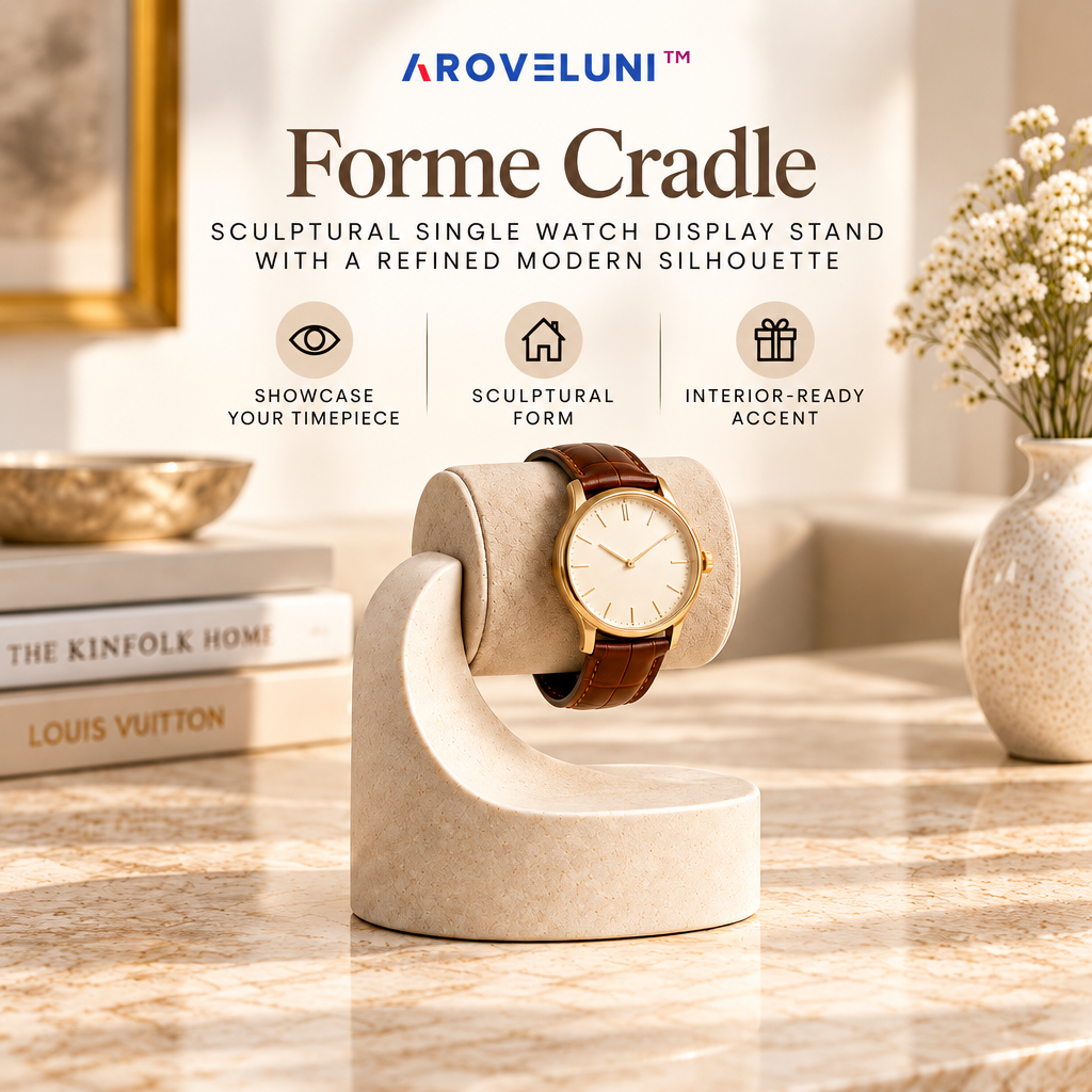 Aroveluni™ Forme Cradle – Sculptural Single Watch Display Stand with a Refined Modern Silhouette