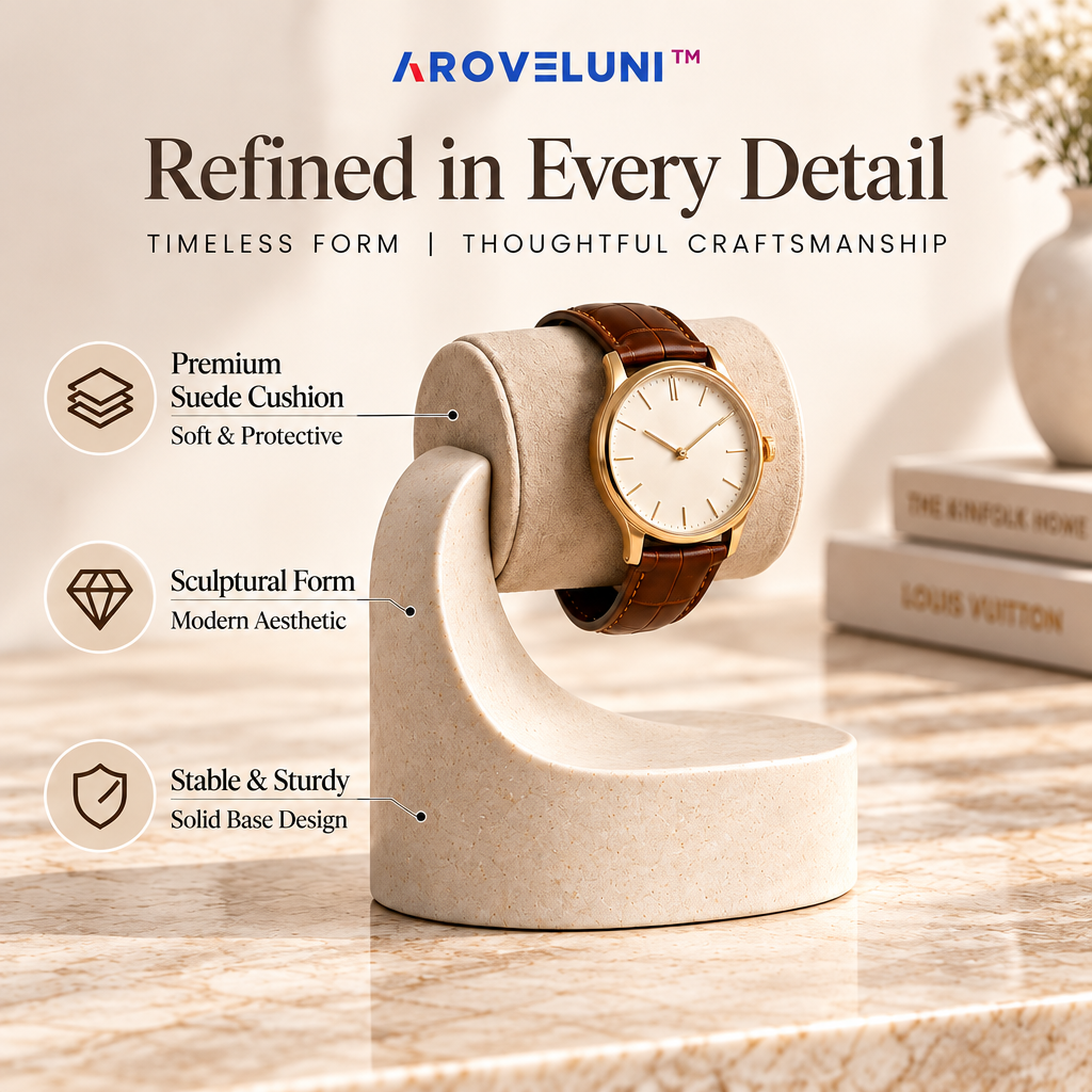 Aroveluni™ Forme Cradle – Sculptural Single Watch Display Stand with a Refined Modern Silhouette
