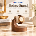 Aroveluni™ Solace Stand – Minimalist Wooden Watch Display Stand for Modern Dressers & Desks