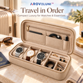 Aroveluni™ Nomad Organizer – Compact Watch & Accessory Travel Case with Structured Compartments