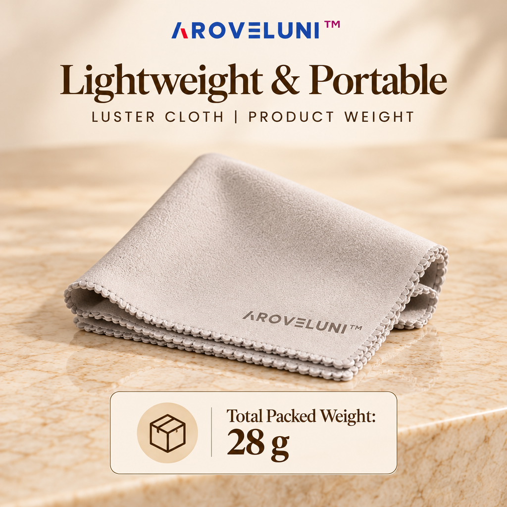 Aroveluni™ Luster Cloth – Premium Microfiber Watch Polishing Cloth for Daily Surface Care