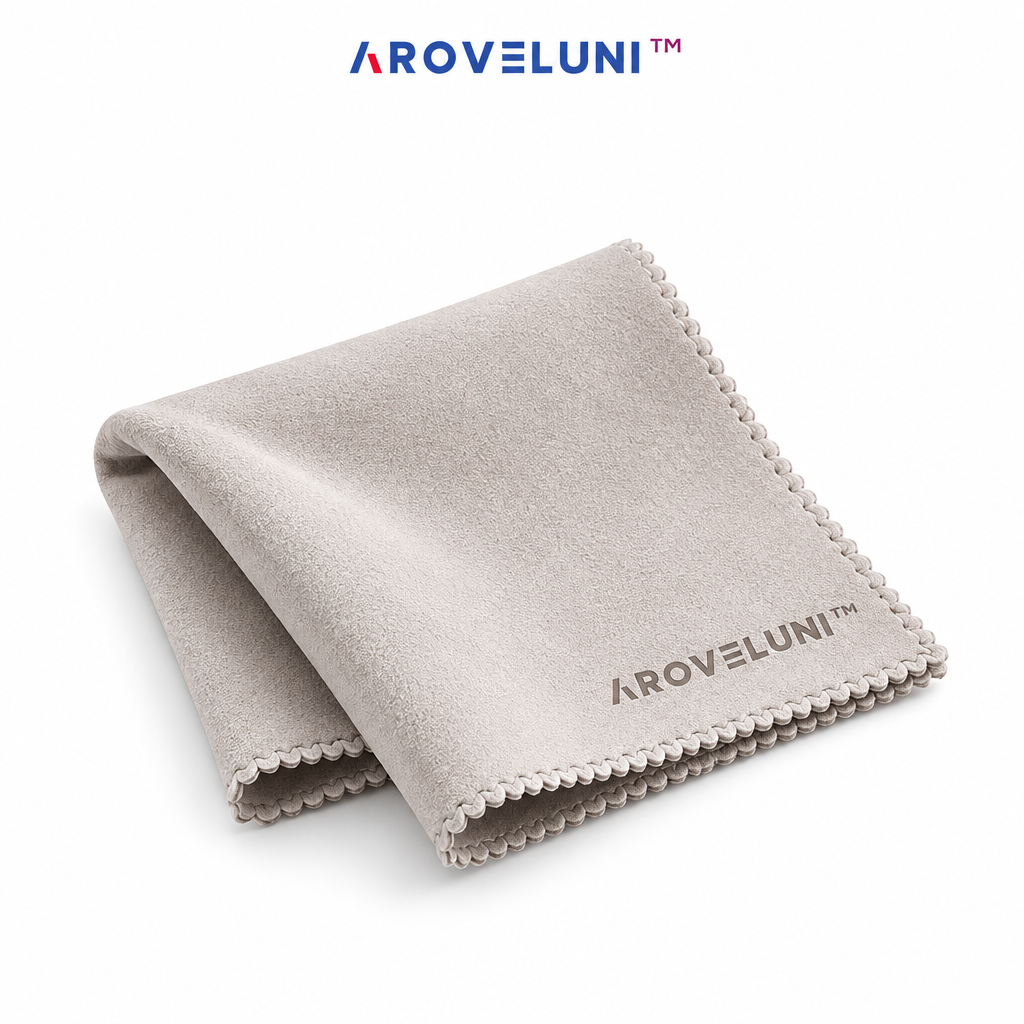 Aroveluni™ Luster Cloth – Premium Microfiber Watch Polishing Cloth for Daily Surface Care