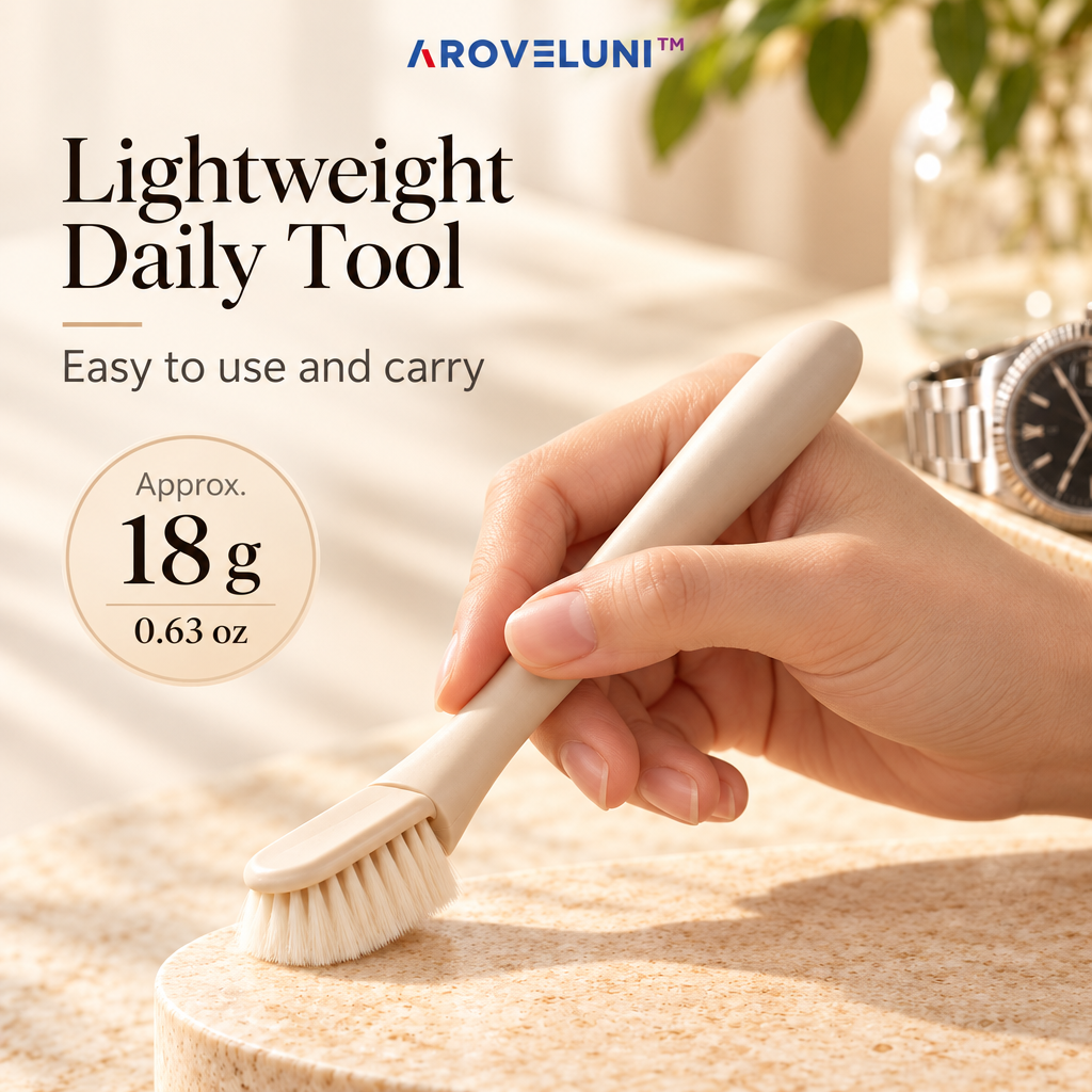 Aroveluni™ Detail Brush – Soft-Bristle Watch & Bracelet Cleaning Tool for Everyday Care