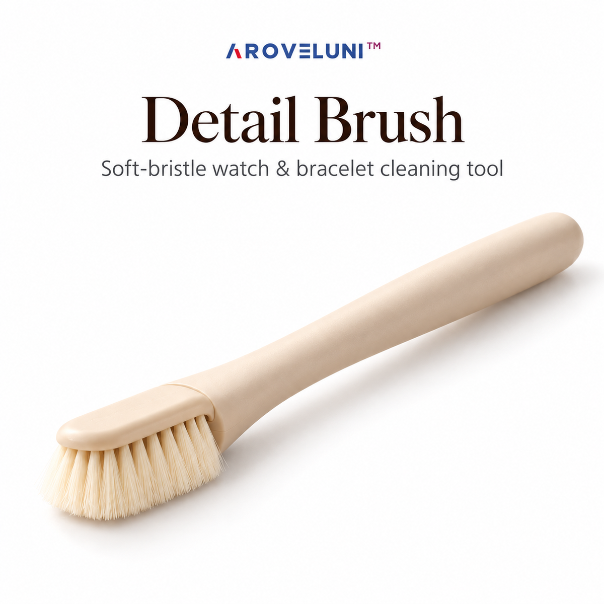 Aroveluni™ Detail Brush – Soft-Bristle Watch & Bracelet Cleaning Tool for Everyday Care