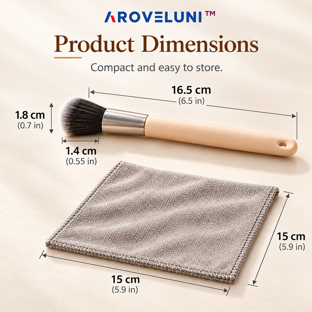 Aroveluni™ Clarity Kit – Precision Watch Cleaning Set with Microfiber Cloth & Detailing Brush
